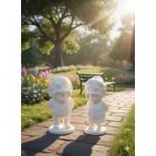 Mynivora Büyükanne Büyükbaba Figür Boyama Seti – 10 cm | 6 Renk Boya + 2 Fırça | Çocuk Hobi & Koleksiyon Pla