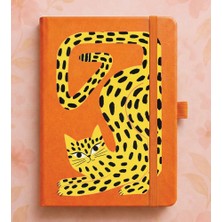 Adasena Tarihsiz 224 Sayfa Termo Defter Baskılı Desenli 13X21 cm Turuncu - Sarı Kedi