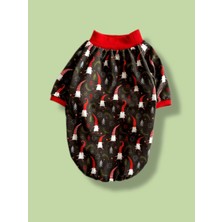 Feyza Design Sevimli Köpek T-Shirt, Yılbaşı Temalı, Renkli ve Rahat Giyim, Köpekler Için