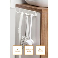 PremiumPort Pratik Sürgülü 4 Kancalı Fonksiyonel Manyetik Askı