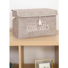 PremiumPort Şık Keçe Kapaklı Düzenleyici Kutu, Organize ve Zarif Saklama Çözümü