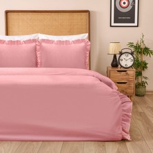 Matmel Soft Fırfırlı Çift Kişilik Nevresim Takımı - Pembe