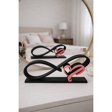 Sonsuz Kalp Ev Masa Dekorasyon Sevgililer Günü Özel Hediyelik Tasarım (3d Yüksek Kalite) 29CM x 14CM