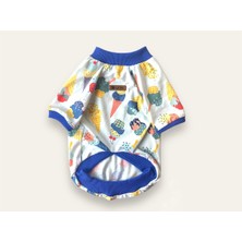 Feyza Design Sevimli Köpek Tişörtü, Dondurma Desenli, Yumuşak ve Rahat Giyim