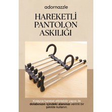 PremiumPort Esnek ve Dayanıklı 5'li Pantolon Askısı, Rahat ve Pratik Kullanım