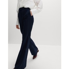 Marks & Spencer Çizgili Ince Kesim Flared Pantolon