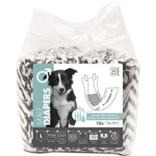 Feyza Design Köpekler Için Büyük Boy Erkek Köpek Külotleri 12'li Paket