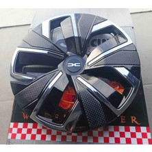 Dacia Sandero / Stepway / Logan / Dokker Uyumlu 15 Inç Krom Çıtalı Jant Kapağı 4'lü Takım Amblem Hediyeli