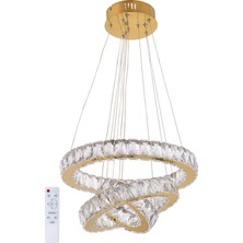 Ala Lighting Ala Aydınlatma Plaket Kristal Taş Işlemeli Gold Paslanmaz Ledli