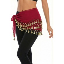 Massaltay Kadın Şakira Kemer – Parlak Taşlı Metal Zincir Kemer, Bel Aksesuarı