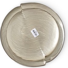 Sudedi Home Gold Renk Cam Pasta Tabağı Seti 6’lı 19 cm Sunum Tepsili Servis Seti