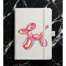 Adasena Tarihsiz 192 Sayfa Mini Termo Defter Baskılı Desenli 9X14 cm Beyaz - Figür Köpek