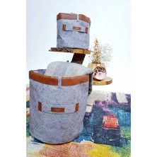 PremiumPort Şeritli Yuvarlak Organizer Seti, Şık ve Pratik Depolama Çözümü