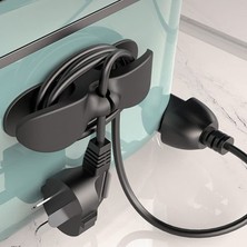 Braventa Collection Safestore Yapışkanlı Kablo Düzenleyici Çok Amaçlı Organizer Kablo Sarma Aparatı Siyah 2 Adet