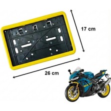 Otohousse Çerçeveli Dikdörtgen Plakalık Plaka Altlığı Sarı 26X17CM 1 Adet