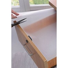 PremiumPort Şeffaf Kaydırmaz Raf Düzenleyici 5 Metre, Pratik ve Şık Ev Dekoru