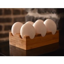 PremiumPort Bambu 6 Bölmeli Assos Yumurtalık, Şık ve Pratik Mutfak Düzenleyici