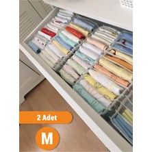 PremiumPort Iki Adet Medium 11 Gözlü Beyaz Çekmece Dolap Organizer 16X40X12
