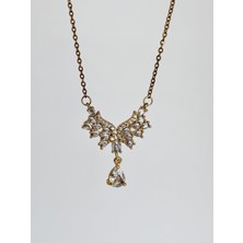 İfeelfree Beyaz Taşlı Melek Kanadı Zarif Çelik Kolye