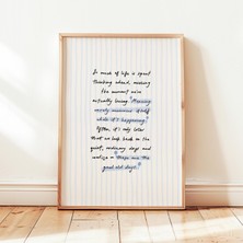 Ninastore Eski Güzel Günler Baskılı Minimalist Pozitif Hatırlatıcı Poster Nötr Duvar Dekoru Çerçevesiz