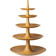 Braventa Collection Koziol 5 Katlı Kahverengi Sunum Tabağı