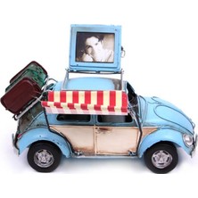 Paroner Dekoratif Metal Araba Çerçeveli ve Tenteli Vintage Hediyelik