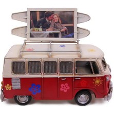 Paroner Dekoratif Metal Minibüs Çerçeveli Biblo Kumbaralı