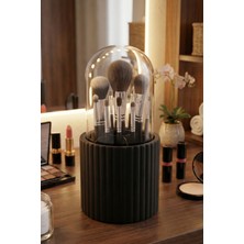 PremiumPort Şeffaf Akrilik Kapaklı Makyaj Fırça Düzenleyici Organizer