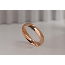 Altın Nesil Alyans - Bombeli Rose Gold Klasik Alyans