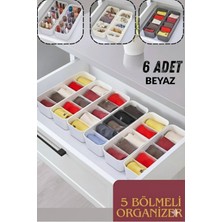 PremiumPort 6'lı Çok Bölmeli Organizer Seti, Saat, Takı, Toka, Çorap ve Iç Çamaşırı Için