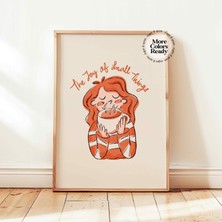 Ninastore Kahveyle Ilgili Olumlu Olumlamalar Yazdırılabilir Küçük Şeylerin Keyfi Posteri Çocuk Odası Duvar Dek