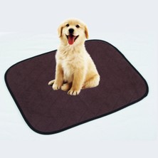Feyza Design 75X85 cm Yıkanabilir Emici Kaymaz Köpek ve Kedi Çiş Pedi, Kahverengi