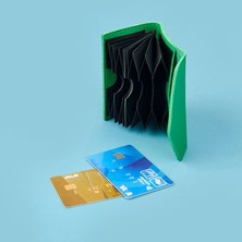 Barnaby Yatay Akordiyon Pvc Kartlık - Yeşil - 7X11 cm