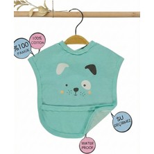 Baby %100 Pamuklu Su Geçirmez Lüks Mama Önlüğü - Terletmez Cepli Önlük (Panda/kedi/ayıcık)