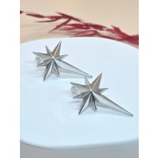 Silver Kaplama Yıldız Detaylı Küpe