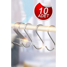 PremiumPort Paslanmaz Çelik Metal S Kanca, 10 Adet Bardak ve Eşyalar Için Organizer