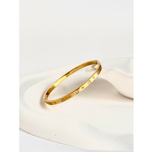 İfeelfree Beyaz Taşlı Ince Çelik Bileklik