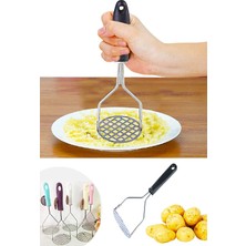 Braventa Collection Mobee Pratik Renkli Saplı Patates Ezeceği Metal Patates Ezici Paslanmaz Ezici 1650