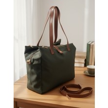 İZDALS DESİGNS Haki Yeşil Büyük Seyahat Boy Kol Çantası