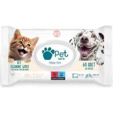 Feyza Design Yumuşak ve Nazik Evcil Hayvan Temizleme Mendili 60’lı Paket