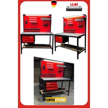 Staxx Power 3 Çekmeceli 1.5 Metre Takım Tezgahı - Güçlü Yapı ve Kullanışlı Depolama Atölye Takım Dolabı