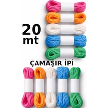 PremiumPort Çok Amaçlı Naylon Çamaşır Ipi 20 Mt, Pratik ve Dayanıklı Kullanım