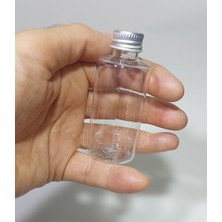 Wellline 50 Adet Boş gümüş Kapaklı Kolonya Şişesi Doldurulabilir Cep Plastik Parfüm Şişesi 50 ml