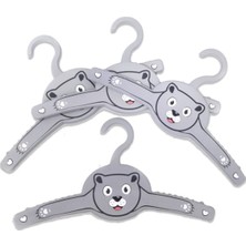 PremiumPort Çocuk Elbise Askısı Kedi Desenli 4'lü Renkli ve Eğlenceli Set