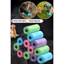 Feyza Design 12 Rulo 180 Adet Pratik ve Hijyenik Köpek ve Kedi Kaka Poşeti