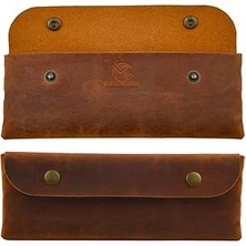 Starseven El Yapımı Kalemlik Hakiki Deri, Deri Küçük Kalem Kutusu – Iş, Ofis, Okul Aksesuar Tutucu, Klasik ve