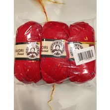 Ören Bayan Favori Tweed Kırmızı El Örgü Ipi (3 Adet) - Renk: 033A