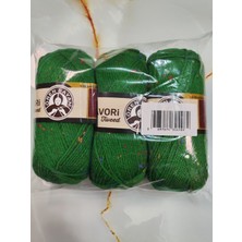 Ören Bayan Favori Tweed Yeşil El Örgü Ipi (3 Adet) - Renk: 120C