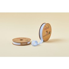 Vintessy Biye Çizgili Katlı C01 Mavi 2 cm 25 Metre %65 Koton %35 Polyester