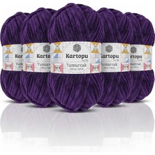 5 Adet Sp-Kartopu,yumurcak K0724 Koyu Leylak 100 gr 120 mt